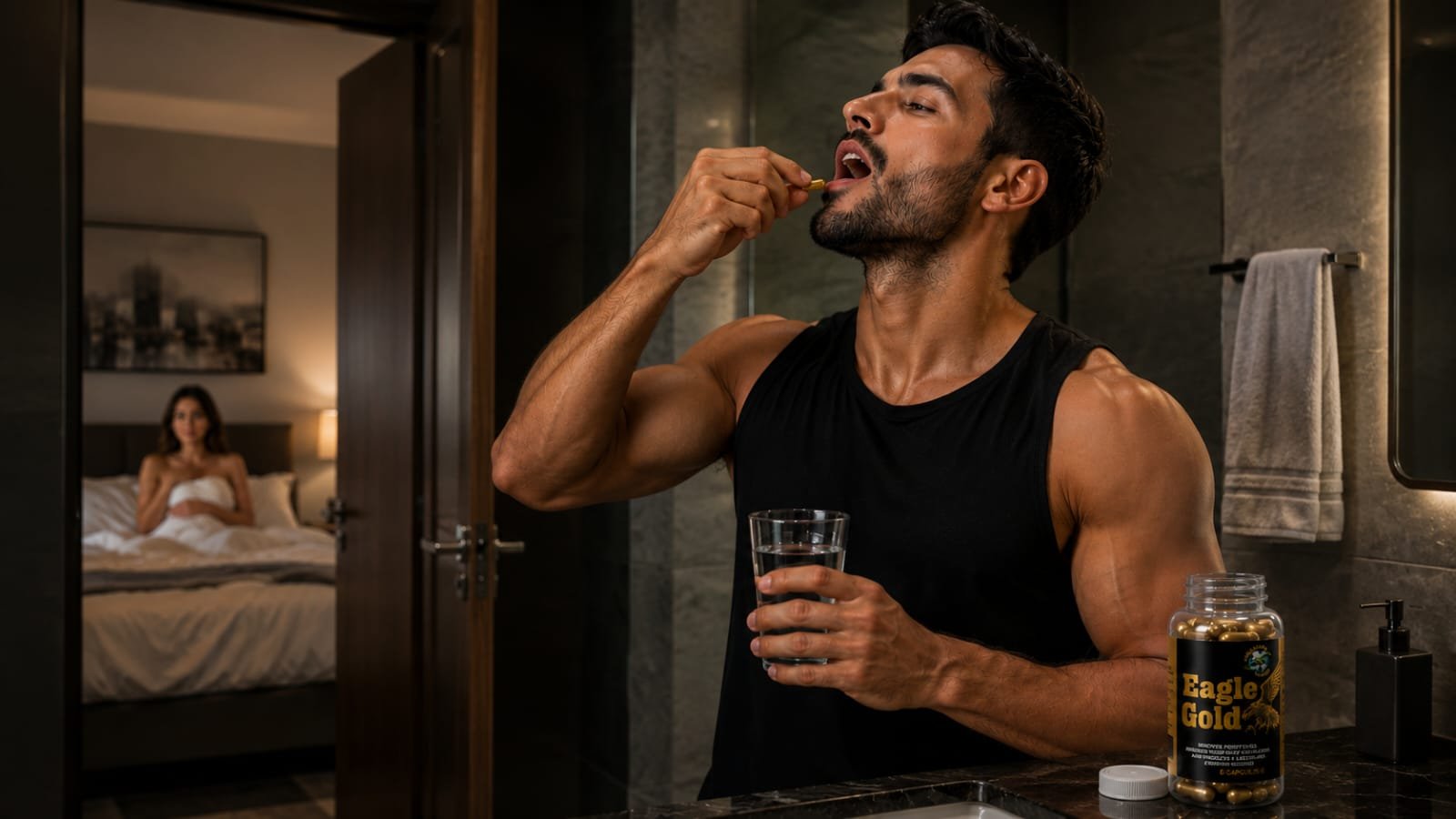Rutina nocturna de Eagle Gold Potenciador Masculino